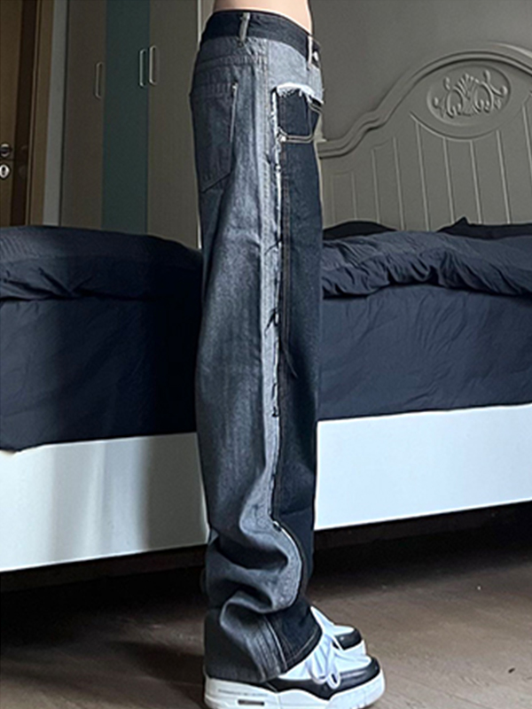 Lässige, lockere Jeans im Distressed-Look für Herren-3