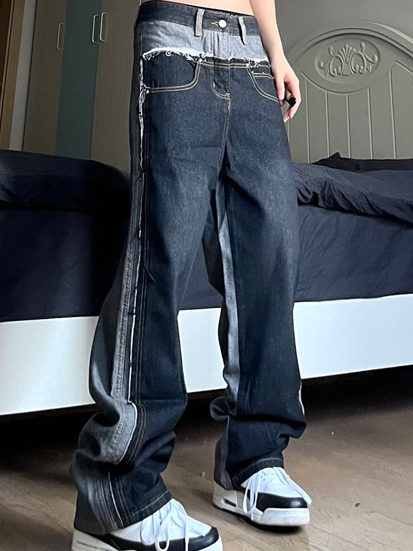 Lässige, lockere Jeans im Distressed-Look für Herren-2