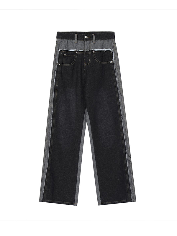 Lässige, lockere Jeans im Distressed-Look für Herren-4