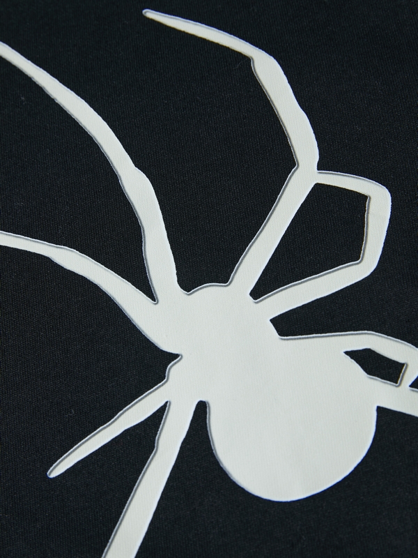 Übergroßer Kapuzenpullover mit durchgehendem Reißverschluss für Herren mit Spinnenmuster-2