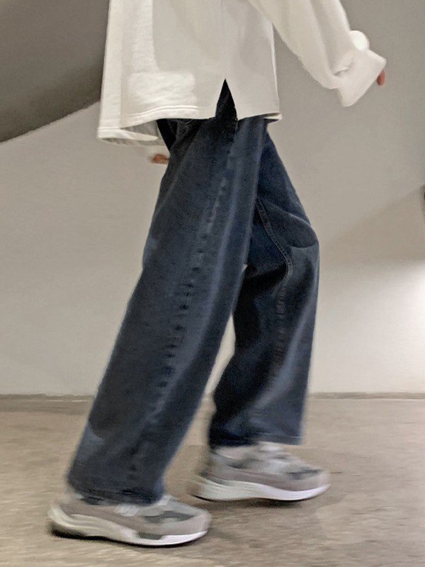 Lockere klassische Denim-Jeans für Herren-1