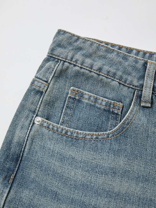 Lose Jeans aus verblasstem Vintage-Denim für Herren-6