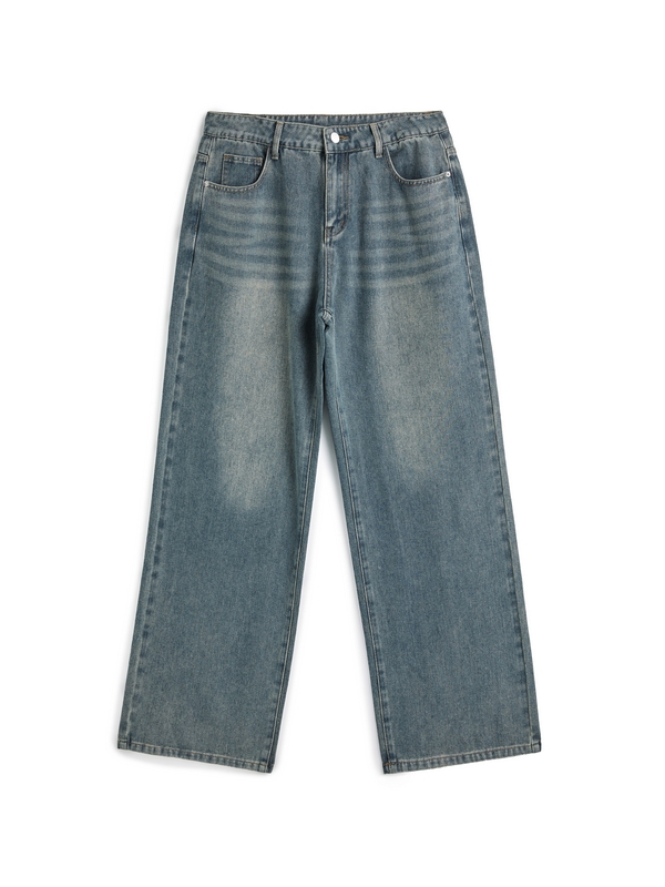 Lose Jeans aus verblasstem Vintage-Denim für Herren-4