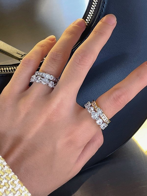 Zwei-Wege-Strass-Planeten-Charme-Manschettenring-2