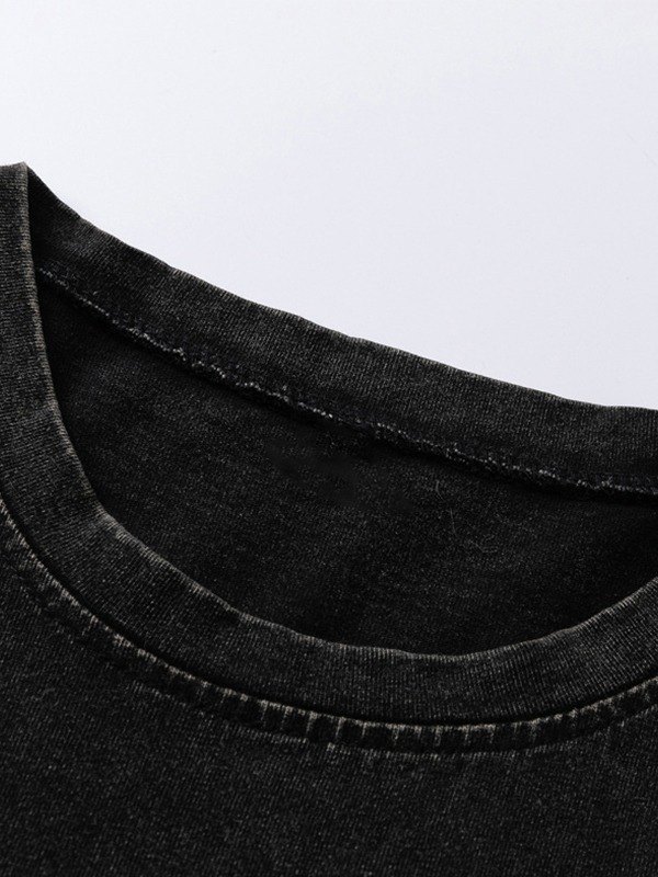 Weste mit verwaschener Rockband-Grafik für Herren-3